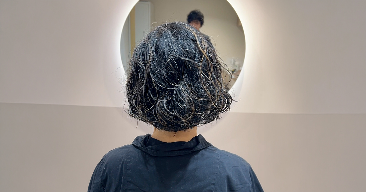 くせ毛のショートボブのまとめイメージ